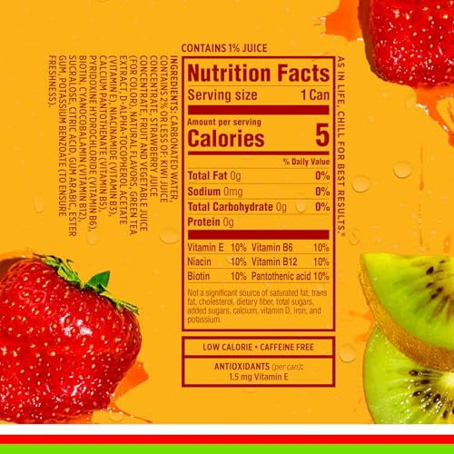 Sparkling Ice Vareity Pack ( Kiwi Strawberry, Fruit Punch , Classic Lemonade Sparkling Water, with Antioxidants and Vitamins, Zero Sugar, 7.5 fl oz Mini Cans (Pack Of 6)
