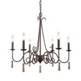 thumbnail image 4 of LNC 6 Lights 26.4" Farmhouse Chandelier Pendant Lighting for Dining Room, Vintage Rustic Kitchen Island Lights for Living Room, Rustic French Country Chandelier, 4 of 6