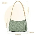 thumbnail image 3 of FORMRS Womens Shoulder Bag with Chain Strap Clutch Purse Cute Tote Handbag, Retro Green Abstract, 3 of 7