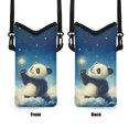 thumbnail image 6 of SEANATIVE Neoprene Phone Purse Waterproof and Shockproof Mini Shoulder Bag Small Cellphone Carrying Pouch with Strap for Traveling, Beach, Outings, Cute Panda Star Cloud Blue, 6 of 7