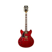 D'Angelico Excel DC Semi-Hollow Lefty Electric Guitar - Cherry