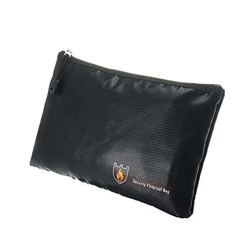 Fireproof File Bag Fire Money Bag Envelope Pouches Fireproof Resistant Document Bags for Important Documents,Files(29x20cm)