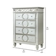 thumbnail image 5 of Benjara Jack 54 Inch Tall Dresser Chest, Mirror Panels, Circular Design, Silver, 5 of 10