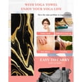 thumbnail image 5 of Black Gold Marble Yoga Towel for Hot Yoga Non Slip, Modern Geometric Textured Yoga Mat Towel Absorbent Yoga Sweat Towels Microfiber Hot Yoga Blanket for Bikram Pilates 26"x74", 5 of 7