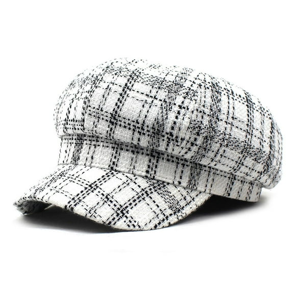 SikaFu Ms. Autumn And Winter Hat Fashion Label Beret. Casual Candid Candid Candid Candie Duck Hat Retro Octagon Hat Female Hat