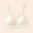 thumbnail image 2 of Zpanxa Wireless Bras for Women Seamless Push-up Wide Straps Lace Trim Everyday Bra White 38BC, 2 of 5