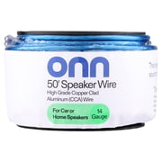 onn 50' 14 Gauge Speaker Wire for Car or Home Speakers