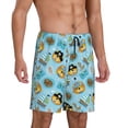 thumbnail image 2 of Fotbe funny lion in pirate Pattern Pajama Shorts for Men, Men's Pajama Bottoms, Sleepwear,Short Pajama Pants-4X-Large, 2 of 6