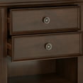 thumbnail image 5 of Amherst Solid Wood Bedside Table in Russet Brown - 24"W, 2-Drawer Nightstand with Storage, Perfect for Bedroom, Living Room, Condo, 5 of 9