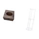 thumbnail image 5 of Organizador de cajas de pañuelos de madera y acrílico con mesa auxiliar transparente para baño, coche, hogar, oficina, balcón. Pequeño, fácil de monta, 5 of 8