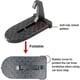 thumbnail image 5 of Car Door Step Folding Roof Rack Door Step Up on Door Lock, Safety Hammer for Glass Breaker, Easy Roof Access Universal Fit for Most Cars, SUVs, 5 of 5