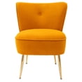 thumbnail image 5 of Canddidliike Modern Velvet Fabric Leisure Chairs, Bedroom Cushion Seat Chairs - Ginger, 5 of 10