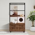 thumbnail image 2 of Multi-Functional Hidden Cat Litter Box Furniture, 2-In-1 Enclosure with Play Zone, Storage Shelves & 150 Lb Capacity, 2 of 9