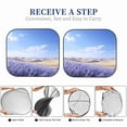 thumbnail image 6 of Daiia Lavender Fields Under Blue Sky 2PCS Car Windshield Sun Shade, Foldable Sun Shield for Car Front Window, Auto Sun Blocker Visor Protector Universal for Truck SUV Pickup-Medium, 6 of 7