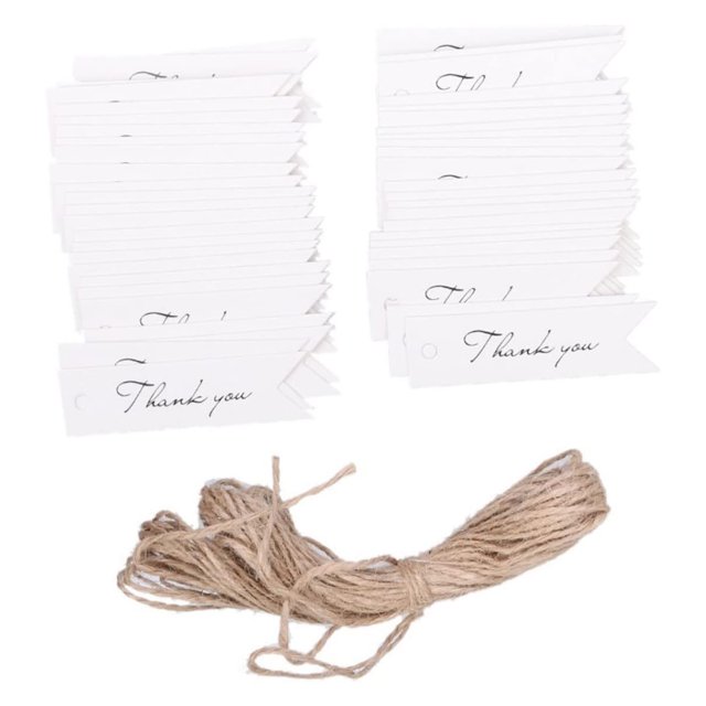 100piezas Etiquetas De Boda De Papel Kraft Etiquetas De Agradecimiento Para Regalos Cartas De Agradecimiento Para Recuerdo De Boda De Cuerda