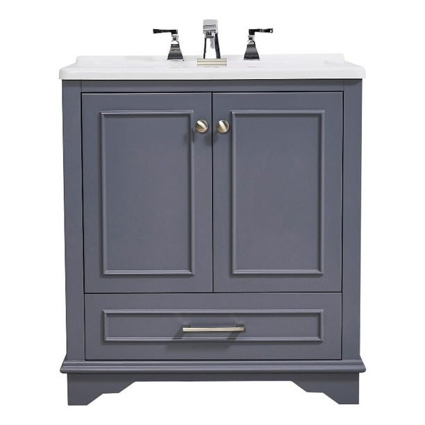 Stufurhome Danna 30 in. x 34 in. Grey Engineered Wood Laundry Sink