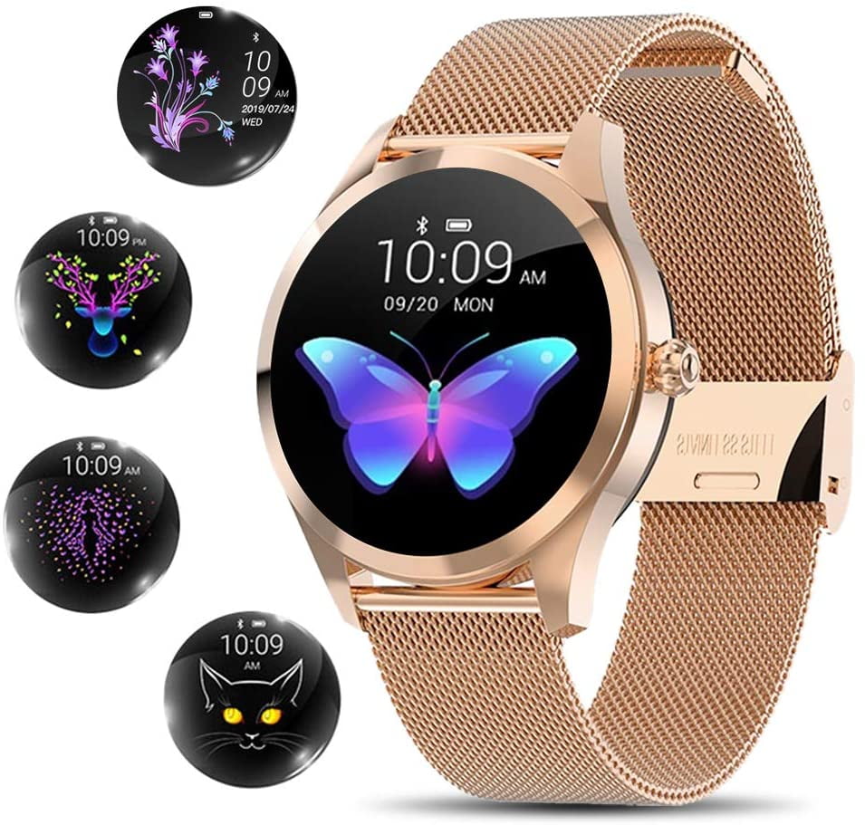 KW10 Smart Watch Women,Bluetooth Fitness Tracker Compatible with iOS Android Phone with Sleep Monitor, Heart Rate Gold - Walmart.com