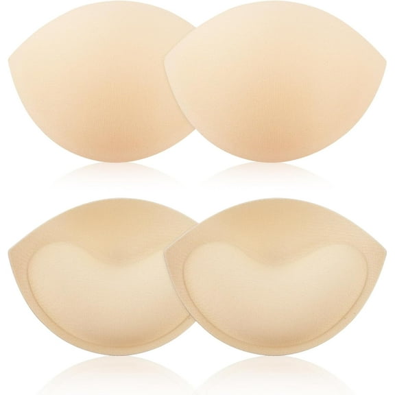 2 Pairs Bra Inserts Breast Enhancers - Women's Push Up Bra Pads Inserts, Large Cup Bust Lifter, Push up Swimsuit Pads, Breast Enhancer Cups - Add Cups Size Instantly Fits A and B Cup