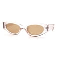 thumbnail image 3 of Women Classy Thick Temple Mod Cat Eye Plastic Sunglasses Beige Brown, 3 of 4