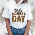thumbnail image 2 of Camisetas estampadas con cuello redondo para el día de la madre para mujer Camisetas estampadas Camiseta de manga corta Blusa Tops Fridja bn3397, 2 of 7