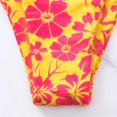thumbnail image 3 of Gibobby Conjunto de Traje de Baño para Mujer Nuevo traje de baño de bikini sexy con cordones y estampado de copa triangular europea y americana para muje(Naranja,M), 3 of 5