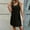 001 Black, variant on Womens Sleeveless Button Tank Dress Casual Classic Simple A Line Crewneck Dresses with Pockets