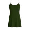 thumbnail image 3 of Amzcrzy Robe d'Été pour Femmes Grande Taille Confortable, Ample, Sans Manches, à Bretelles Spaghetti, Nuisette Décontractée à Col Rond, Couleur Unie, Mini-Robe 2TG, 3 of 6