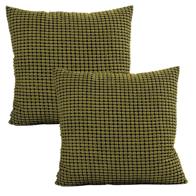 Funda de almohada para el hogar, funda de cojín para sofá, sin núcleo, moderna, simple, color sólido, grande, grano de maíz, 2 uds.