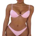 thumbnail image 1 of Soutien-Gorge Rehausseur Rembourré Ensemble Bikini Maillot de Bain Triangle, 1 of 5