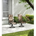 thumbnail image 5 of UDPATIO Patio Swivel Chairs Set of 4, High Back Outdoor Dining Chairs for Lawn Garden Backyard, Brown, 5 of 9