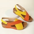 thumbnail image 7 of Fnooota Womens Comfort Sandals , Ankle Strap Holiday Platform Open Toe Summer Shoes Sandals Orange Size 7.5, 7 of 7
