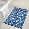 thumbnail image 6 of Better Trends 2-Piece Bathroom Rug Set, 17"x 24" & 24"x 40", 100% Cotton Soft, Water Absorbent, Non-Slip, Machine Washable – Ideal for Sink, Tub, Shower, or Bathroom Entry – Savio Collection - Blue, 6 of 6