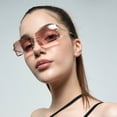 thumbnail image 3 of Sunglasses Square Frameless Korean Style Literary Style Gradient Color, 3 of 4