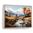 thumbnail image 2 of Designart "Golden Autumn China Art painting" Chinese Floater Framed Canvas Art Print, 2 of 7