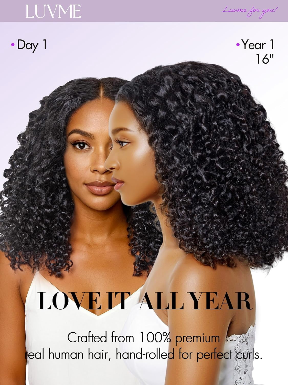 LUVME 10" Messy Burmese Curly Bundle Brazilian Virgin Human Hair Weave Extensions Natural Black for Women