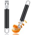 thumbnail image 1 of Cuchillo de canal 2 en 1, herramienta para rallar limón, pelador de limón ultra afilado para decorar cócteles, pelador de limón de acero inoxidable para cáscara de naranja y cítricos, accesorios de, 1 of 7