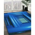 thumbnail image 2 of Ahgly Company Indoor Square Patterned Blueberry Blue Area Rugs, 8' Square, 2 of 6
