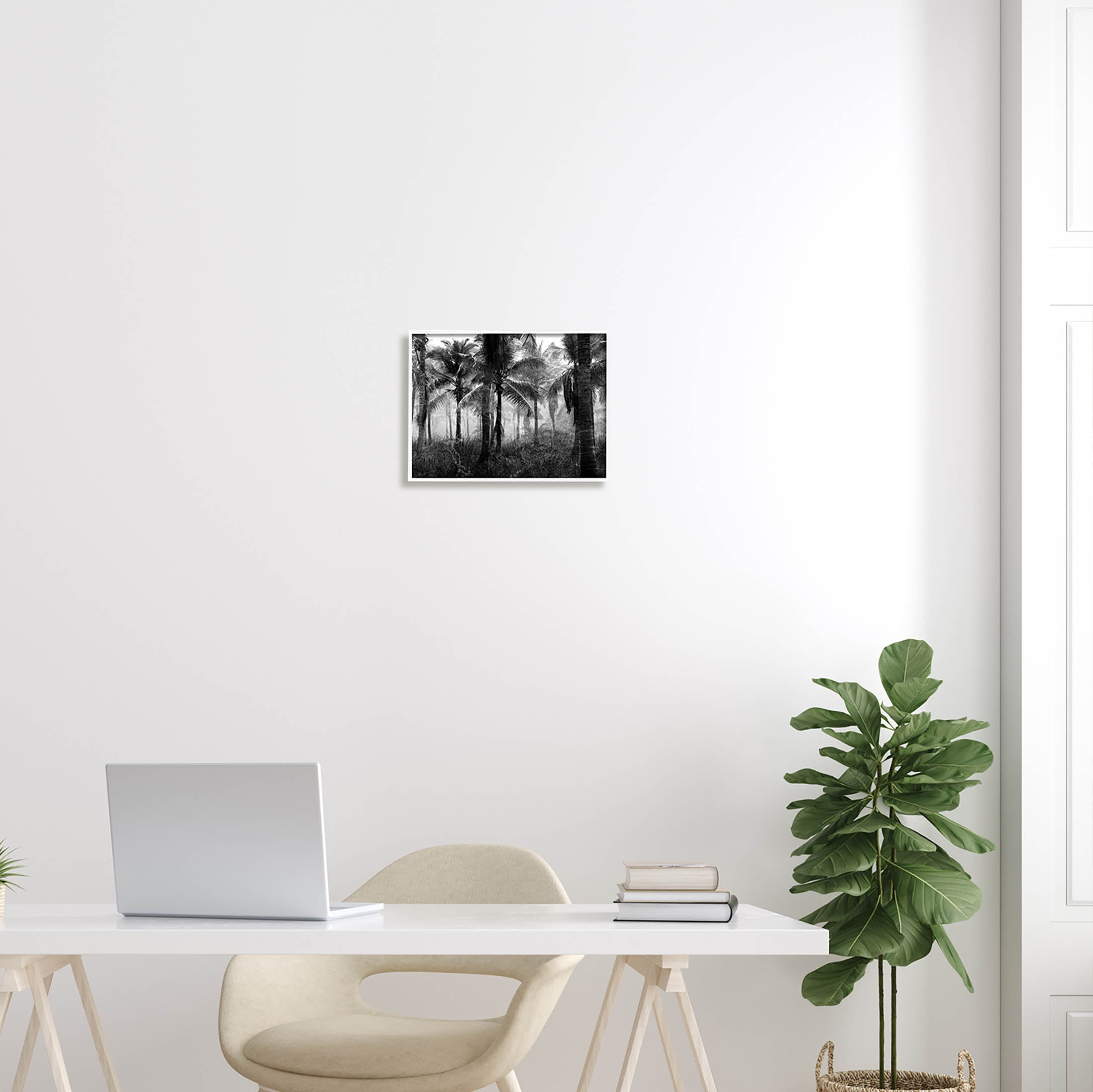 Stupell Industries Dense Tropical Palm Tree Forest Photograph White Framed Art Print Wall Art, Design by Kim Allen