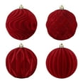 thumbnail image 2 of HWRETIE Glitter Christmas Ornaments Balls,4 Pcs Velvet Christmas Balls Flocked Christmas Tree Ornaments Plastic Balls Xmas Decorative Hanging Ornaments Christmas Tree Decoration 2.4 Inch, 2 of 6