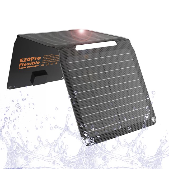 Cargador Solar FlexSolar 20W 5V con Salida USB-A y USB-C