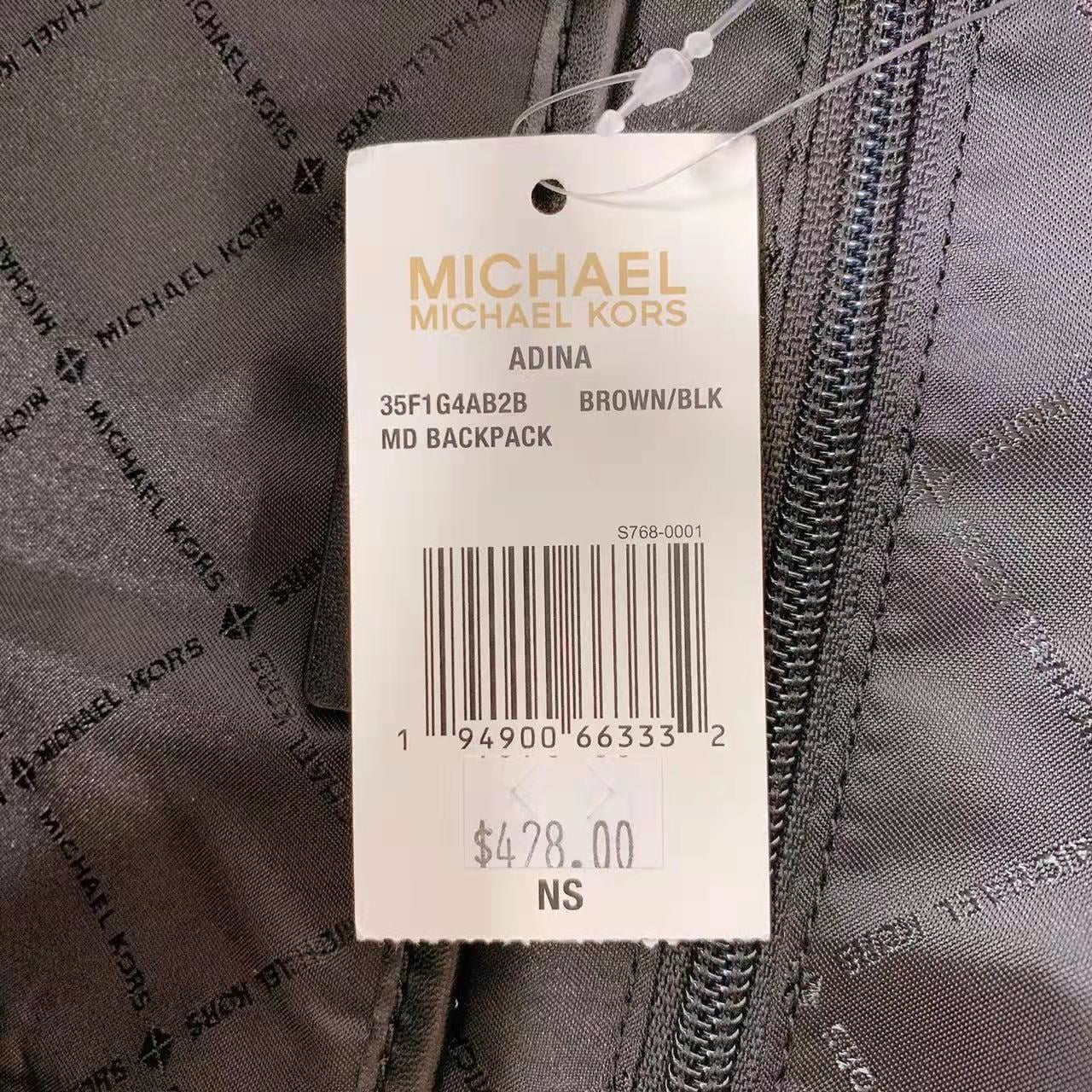 Michael Kors Adina Medium Backpack Dark Chambray Blue Mk 