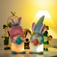 thumbnail image 3 of Jlong 2 Pack Lighted Bunny Easter Gnome Plush, Handmade Scandinavian Swedish Tomte, LED Light Up Elf Toy Easter Present, Battery O, 3 of 9