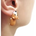 thumbnail image 2 of Lindo pendiente de mordedura de animal - Pendientes de tiburón dinosaurio - Pendientes de perforación de dibujos animados en 3D - Pendientes lindos hechos a mano de arcilla polimérica para mujeres y, 2 of 3