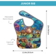 thumbnail image 4 of Bingfone Mess-Proof Baby Bib - Waterproof Bib For Baby Boy Or Girl With Food Catcher Pocket, Unisex-Sea World, 4 of 8