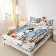 thumbnail image 4 of Manfei Christmas Snowman Bed Sheets,Safari Kawaii Squirrel King Sheets,Xmas Gifts Sheet Set For Girl Boys,Super Cozy Room Decor,4pcs, 4 of 7