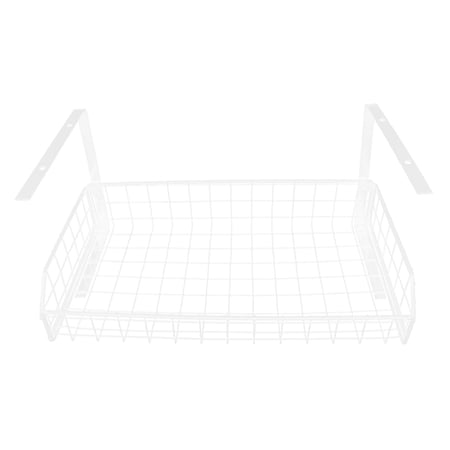 HOMEMAXS Wire Box Storage Basket Cord Management under Desk Organizing Office White HOMEMAXS Wire Box Storage Basket Cord Management under Desk Organizing Office White