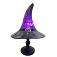 thumbnail image 2 of Witch Hat Table Lamp,Colorful Art Glass Style Decorative Light,Handcrafted Stained Glass Tabletop Display Lamp for Mantel Shelf,Bedroom,Living Room and Home Decor(B), 2 of 5