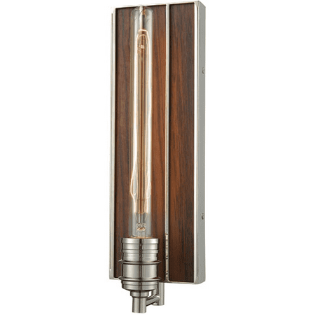 - World of Lamp WLA177864 Wall Sconces Polished Nickel Metal Wood Miami