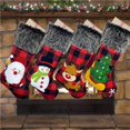 thumbnail image 3 of ziyahi Christmas Gift Socks Plush Christmas Stocking With Hanging Rope Xmas Tree Ornament Decorations, 3 of 4
