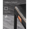 thumbnail image 4 of VASAGLE EKHO Collection - Bar Stools Set of 2, Kitchen Counter Stools, Synthetic Leather with Stitching, Mid-Century Modern, 26-Inch Tall, Home Bar Dining Room, Easy Assembly, Ink Black, 4 of 5